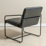 Berria Armchair Metal & Leather (Ebony Black) - Marcel Olsen