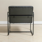 Berria Armchair Metal & Leather (Ebony Black) - Marcel Olsen