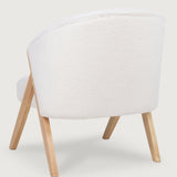 Bouclé Upholstered Armchair (White)