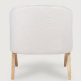 Bouclé Upholstered Armchair (White)