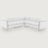 MO-77 Bauhaus Sofa-Ecke (Diamond White Leather) - Eingestellt