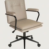 Silla Ejecutiva de Oficina Acolchada (Beige)