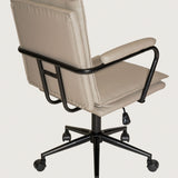 Silla Ejecutiva de Oficina Acolchada (Beige)