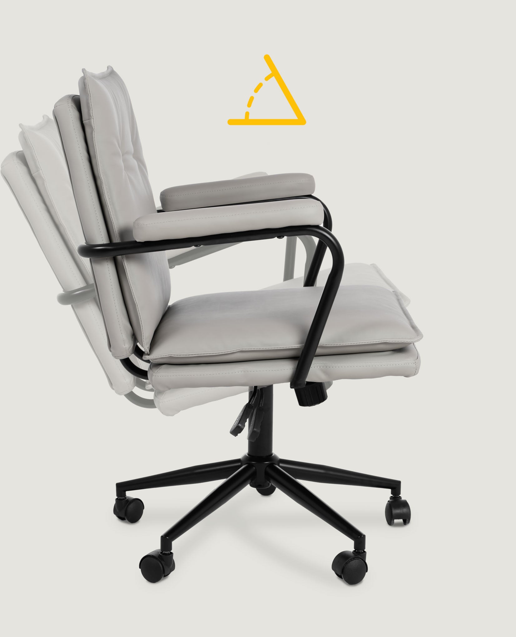 Executive Cushioned Office Chair (Grey)     - Marcel Olsen