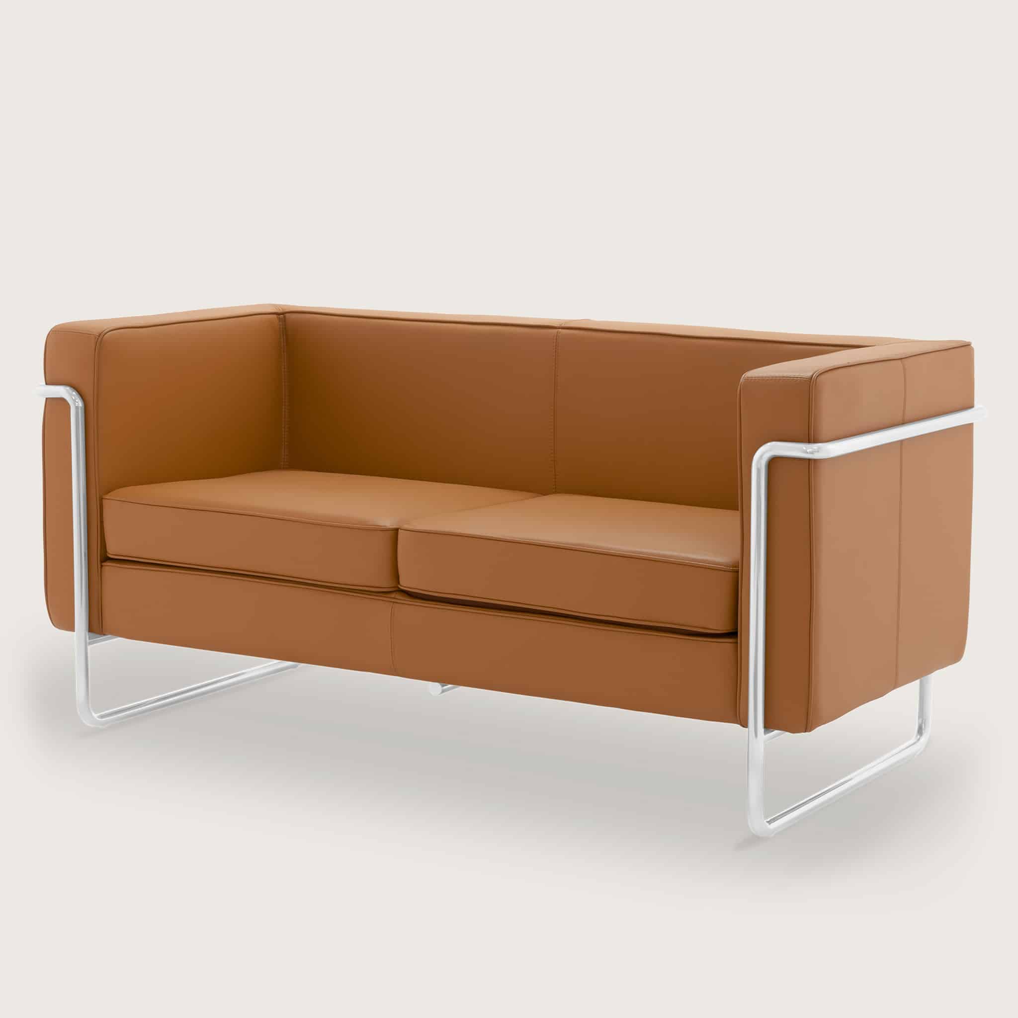 Le Bauhaus Caramel Brown 2 Seater 2