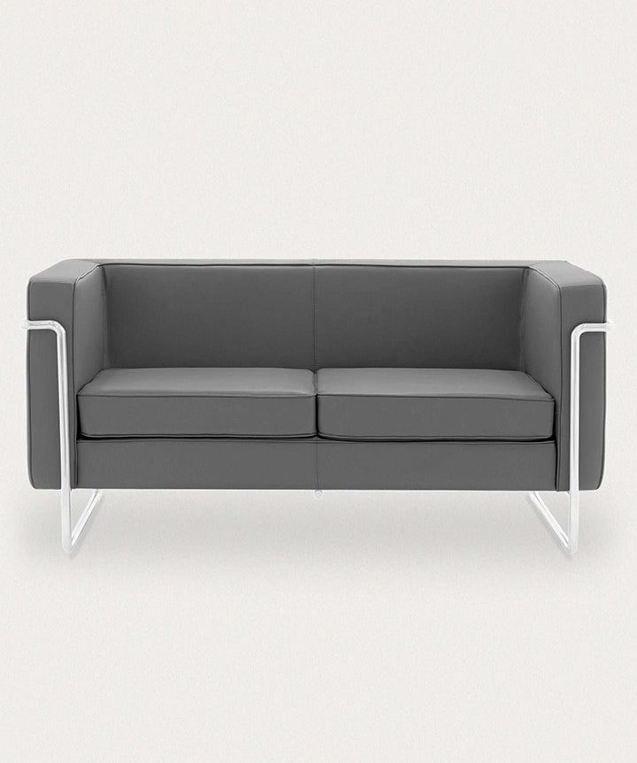 MO-77 Bauhaus Sofa 2 Seater (Wayward Grey Leather) - Marcel Olsen