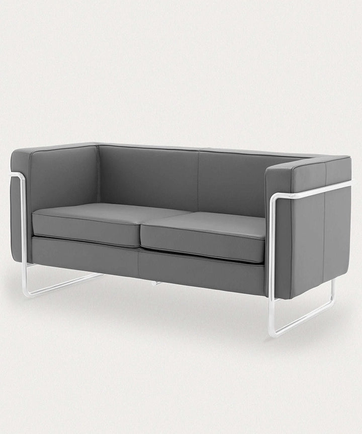 MO-77 Bauhaus Sofa 2 Seater (Wayward Grey Leather) - Discontinued     - Marcel Olsen