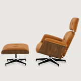MO-90 Mid-Century Lounge Chair & Ottoman (Caramel Leather) - Discontinued