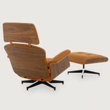 MO-90 Mid-Century Lounge Chair & Ottoman (Caramel Leather) - Discontinued