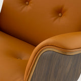 MO-90 Mid-Century Lounge Chair & Ottoman (Karamell Leder) - Ausverkauft