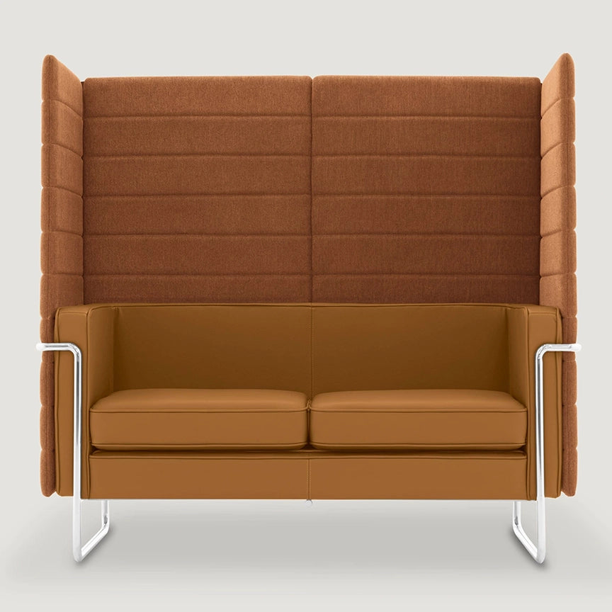 MO-150 High Back Office Alcove Sofa (Caramel) | Bay Acoustic Seating     - Marcel Olsen