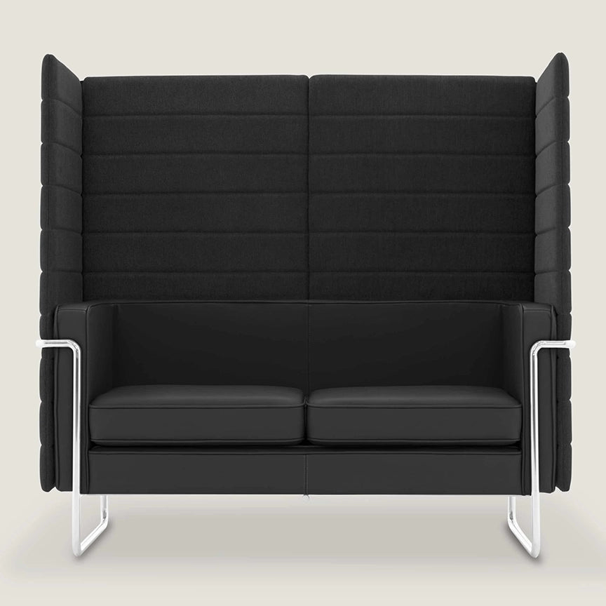 MO-150 High Back Office Alcove Sofa (Black) | Bay Acoustic Seating - Discontinued     - Marcel Olsen