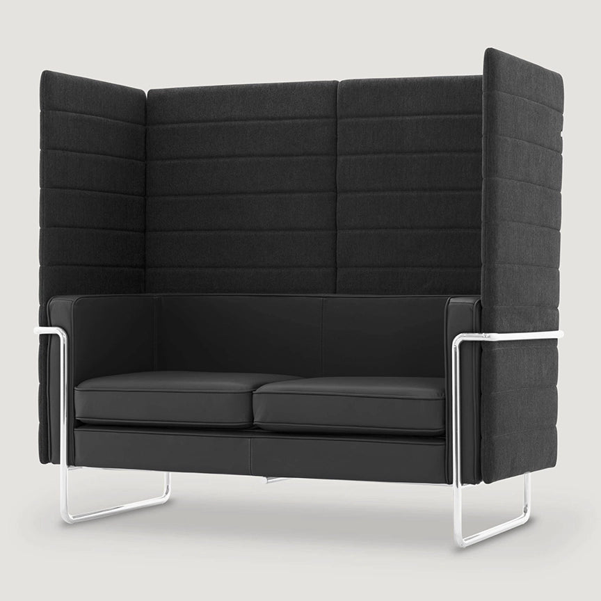 MO-150 High Back Office Alcove Sofa (Black) | Bay Acoustic Seating - Discontinued     - Marcel Olsen