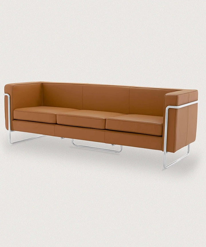 MO-77 Bauhaus Sofa 3 Seater (Caramel Leather) - Marcel Olsen