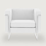 MO-77 Bauhaus Sofa 1 Seater (Diamond White Leather) - Discontinued