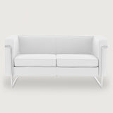 MO-77 Bauhaus Sofa 2 Seater (Diamond White Leather) - Discontinued