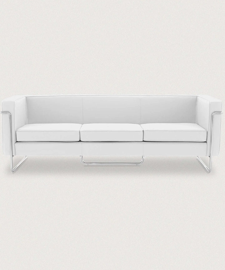 MO-77 Bauhaus Sofa 3 Seater (Diamond White Leather) - Marcel Olsen