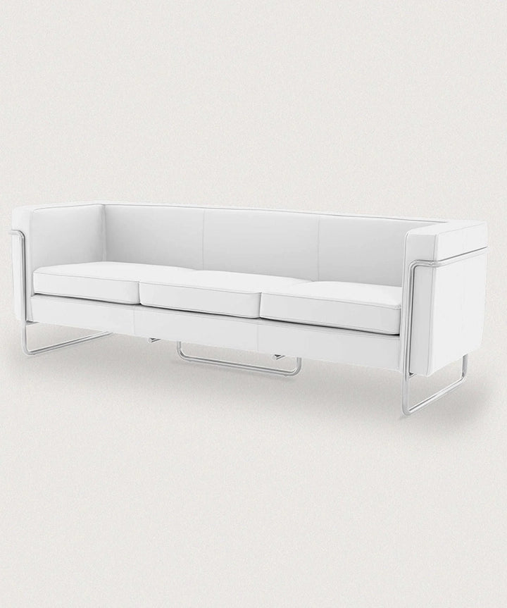 MO-77 Bauhaus Sofa 3 Seater (Diamond White Leather) - Marcel Olsen