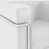 MO-77 Bauhaus Sofa 3-Sitzer (Diamant Weißes Leder) - Ausverkauft