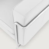 MO-77 Bauhaus Sofa-Ecke (Diamond White Leather) - Eingestellt