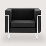 MO-77 Bauhaus Sofa 1 Seater (Ebony Black Leather)     - Marcel Olsen