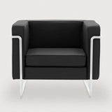 MO-77 Bauhaus Sofa 1 Seater (Ebony Black Leather)     - Marcel Olsen