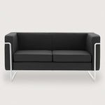 MO-77 Bauhaus Sofa 2 Seater (Ebony Black Leather)     - Marcel Olsen