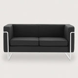 MO-77 Bauhaus Sofa 2 Seater (Ebony Black Leather)     - Marcel Olsen