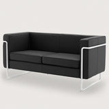 MO-77 Bauhaus Sofa 2 Seater (Ebony Black Leather)     - Marcel Olsen