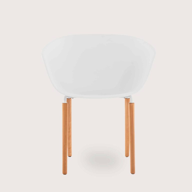 Arm chair white front 1