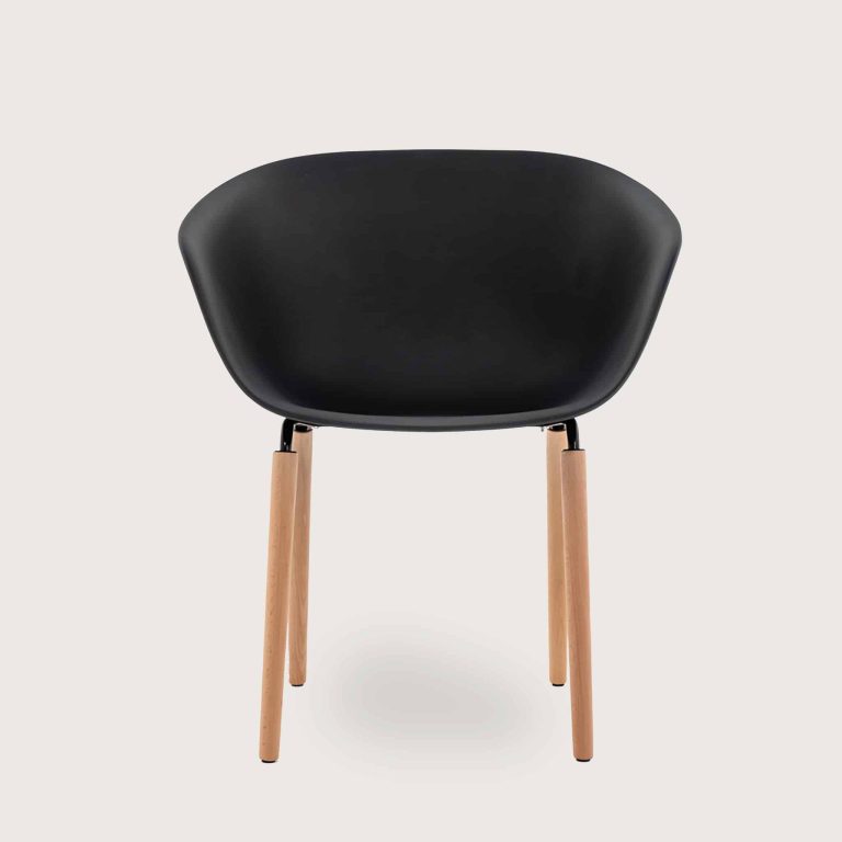 Black arm chair front
