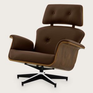 Chocolate Brown Leather Lounge Chair 01