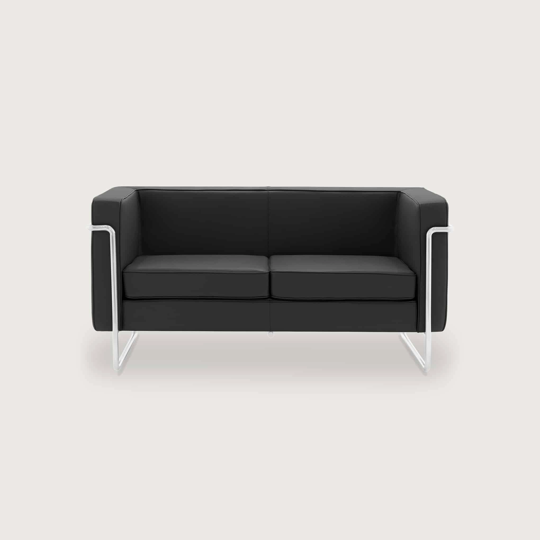 Home Page Royal Ebony Black Leather Sofa 2