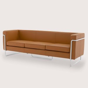 Le Bauhaus Caramel Brown 3 Seater 2