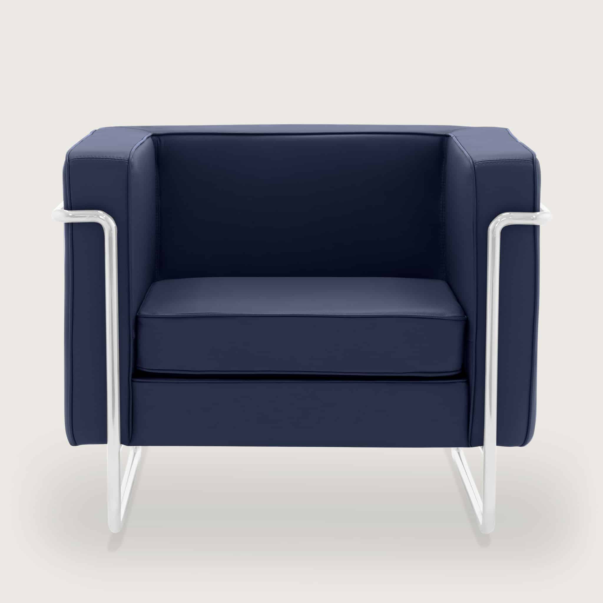 Le Bauhaus Oxford Blue Leather 1 Seater 1
