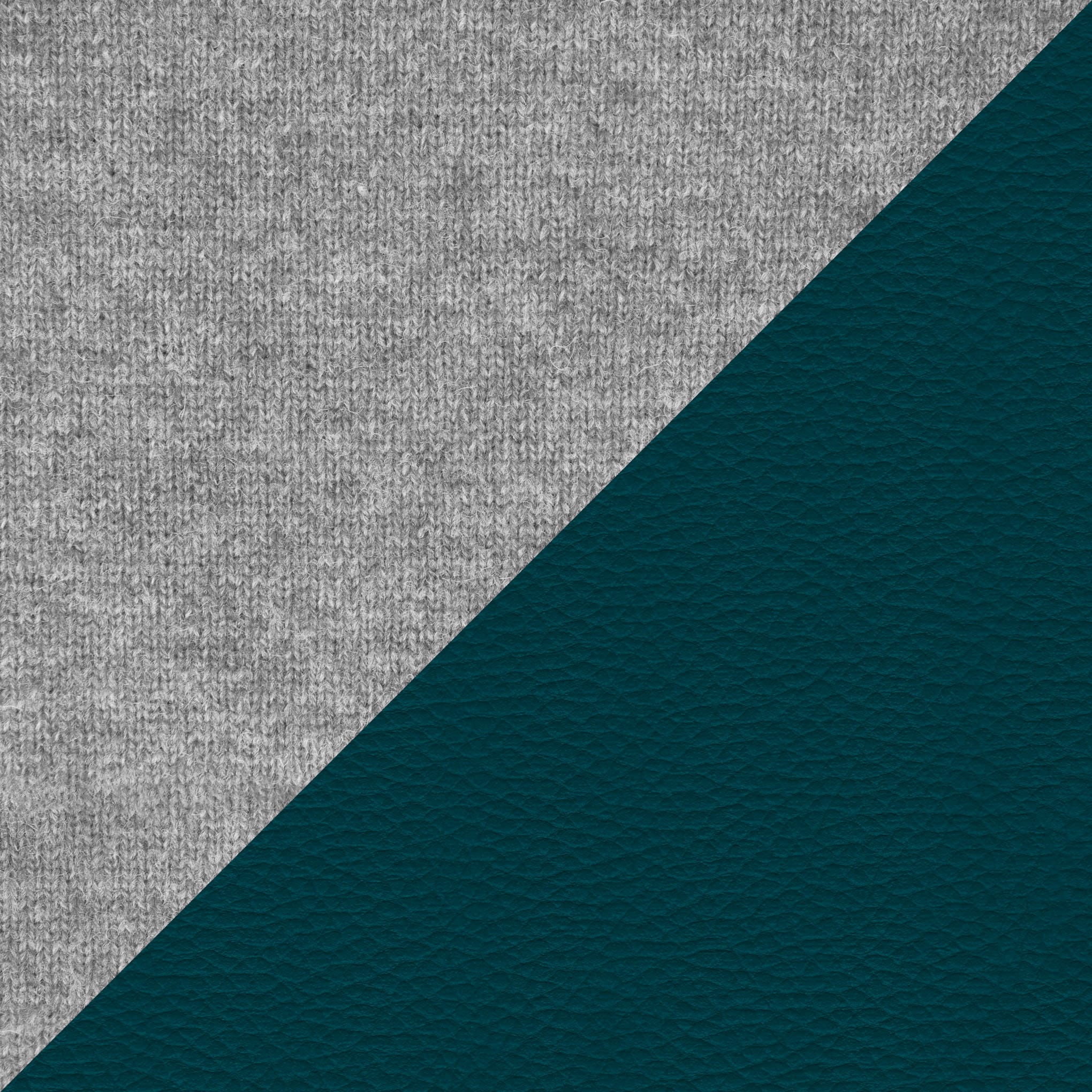 MO 150 Bay Sofa Altea Green Leather Shark Grey Fabric Closeup 4 1
