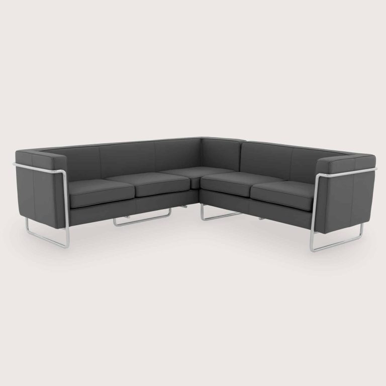 Wayward Grey Leather Corner Sofa 1