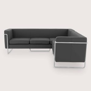 Wayward Grey Leather Corner Sofa 2