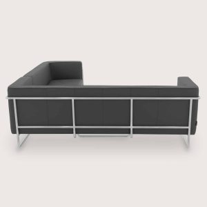 Wayward Grey Leather Corner Sofa 3