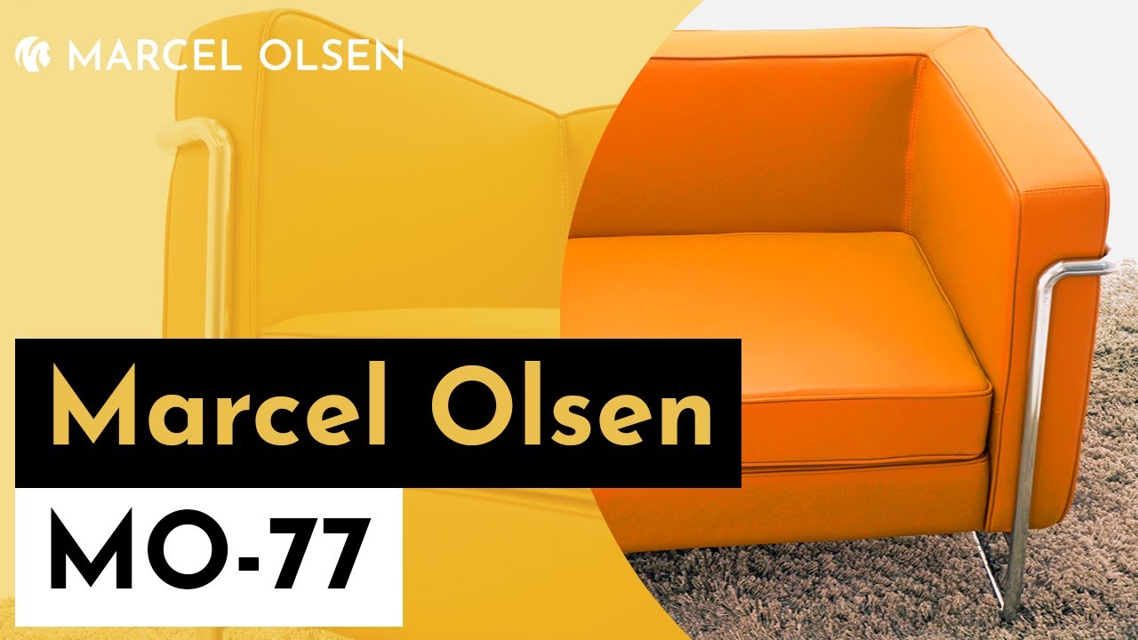 Entfesseln Sie Eleganz: Das MO-77 Sofa von Marcel Olsen - Karamell (Braunes Leder)