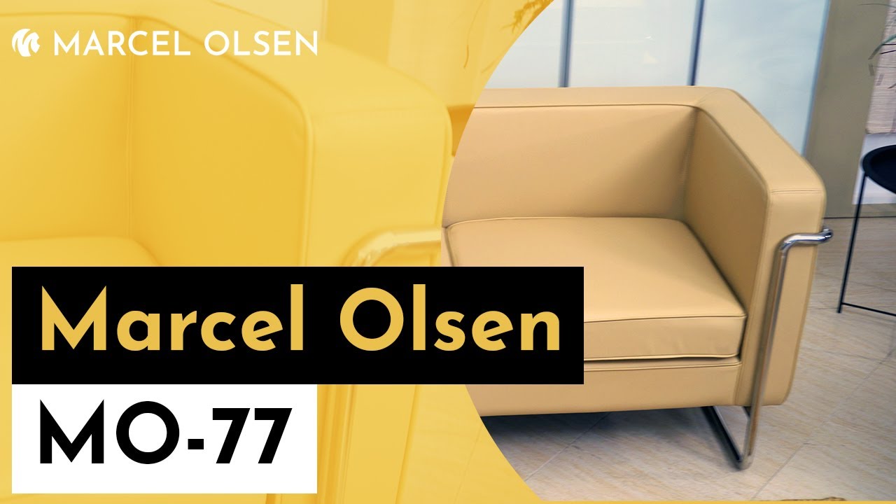 Sofá MO-77: Diseño exquisito por Marcel Olsen - Antiguo (cuero beige)